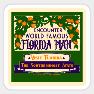 Visit Florida, Man Sticker